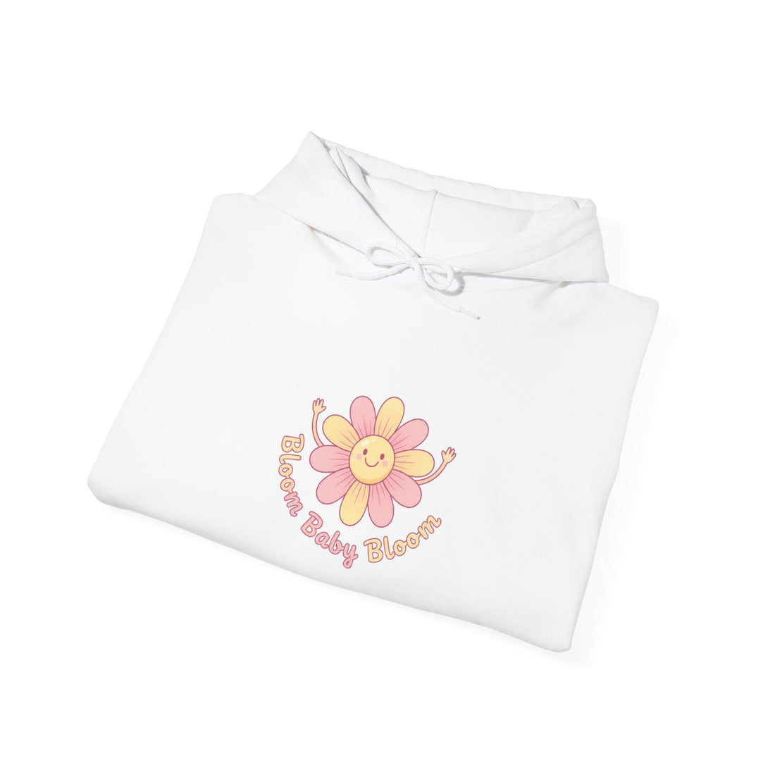 Happy Daisy Flower Hoodie — "Stay Blooming" Cute Floral Smiley Pullover