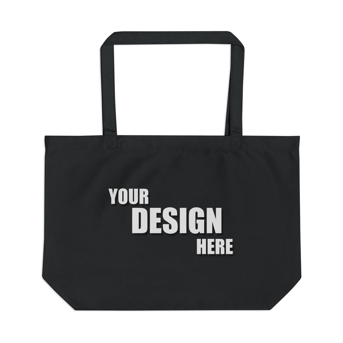 Large Eco Tote Bag — Customizable Canvas Market Tote for Shopping & Beach