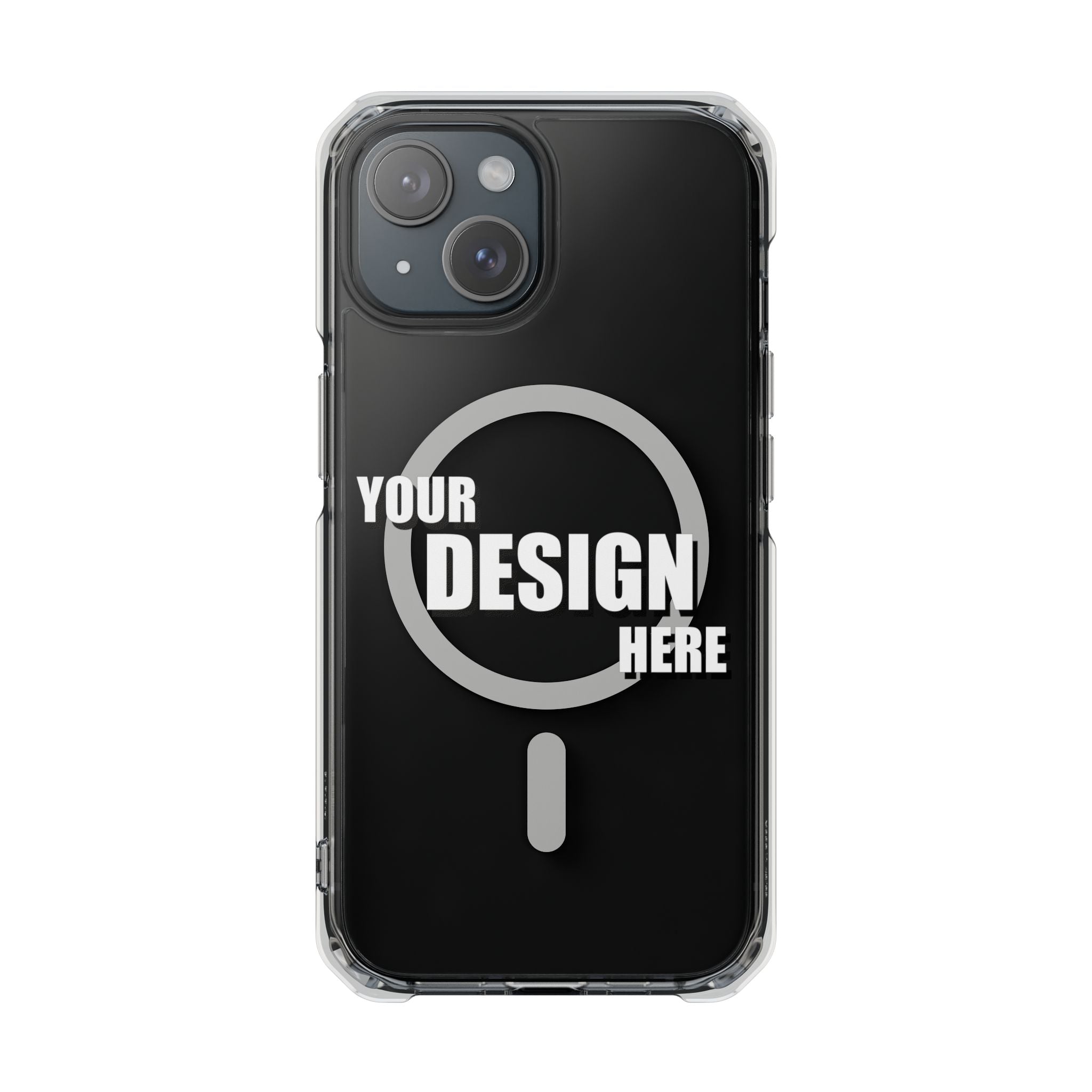 Clear Magnetic Phone Case — Slim Impact Protection with Magsafe Ring (Your Design Here)