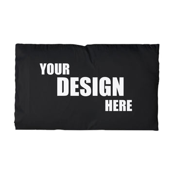 Custom Microfiber Pillowcase — Black ‘Your Design Here’ Accent Pillowcase for Bedroom, Dorm & Gifts