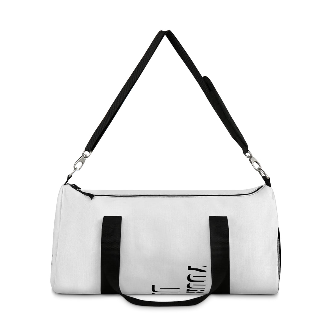 Minimal Vertical Logo Duffel Bag — Sport Travel Gym Bag