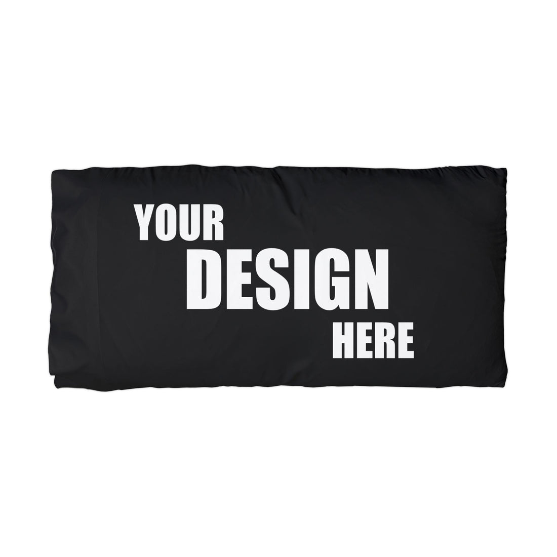 Custom Microfiber Pillowcase — Black ‘Your Design Here’ Accent Pillowcase for Bedroom, Dorm & Gifts