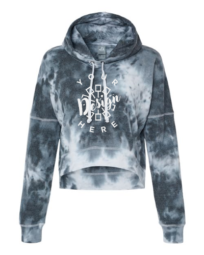 J. America Ladies' Triblend Cropped Hooded Sweatshirt